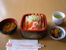 テカポ湖　湖畔サーモン丼